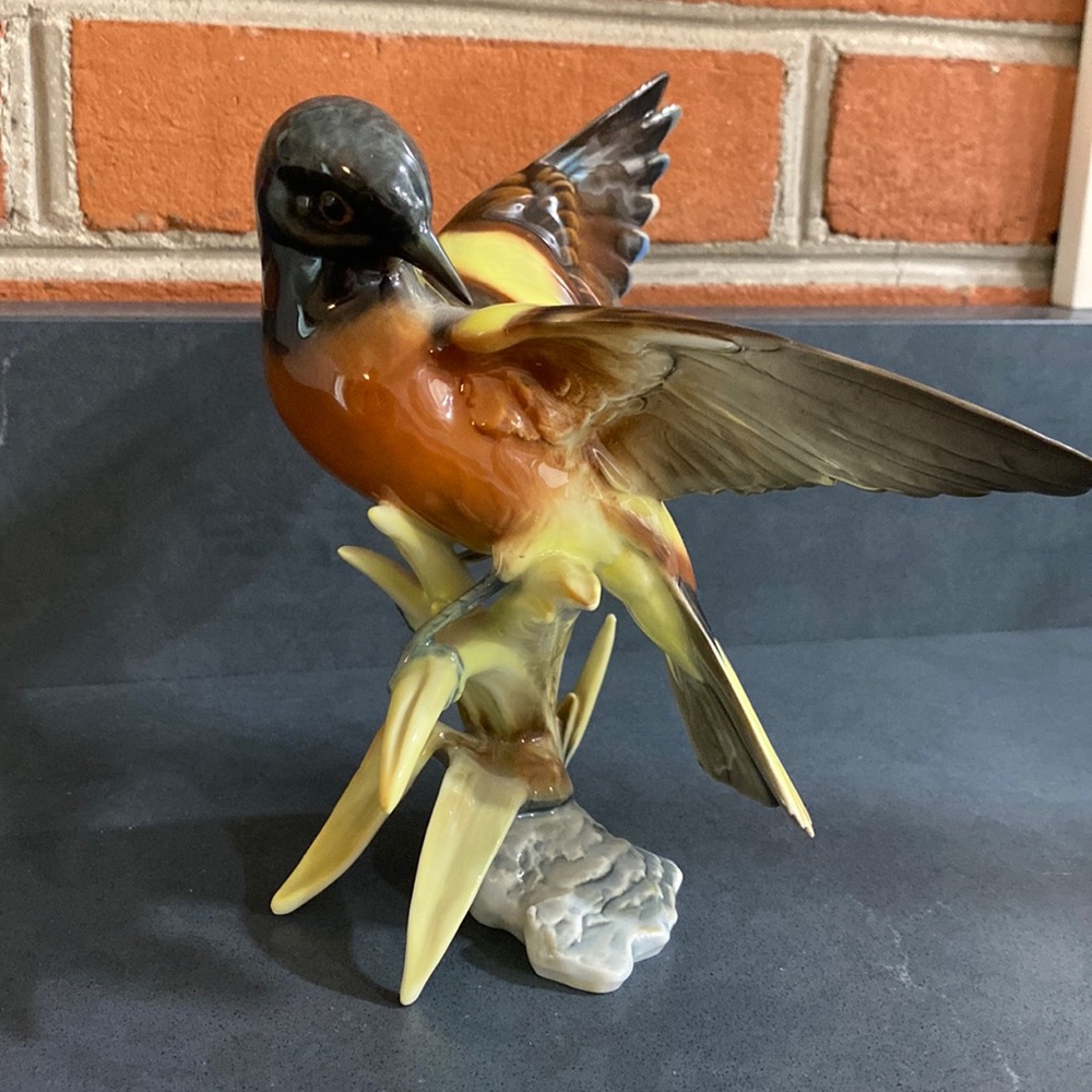 Antique Germany Collectible Lorenz Hutschenreuther Porcelain Bird Figurine